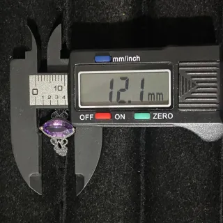 Anillo Plata Amatista Natural Marquise