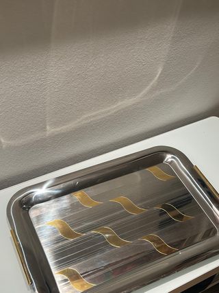 Vassoio Morinox disegno in oro 24K