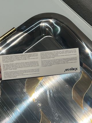 Vassoio Morinox disegno in oro 24K