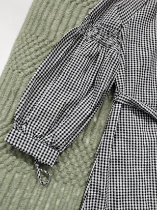 Vestido cuadros vichy negro y blanco