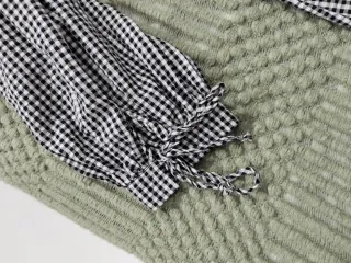 Vestido cuadros vichy negro y blanco