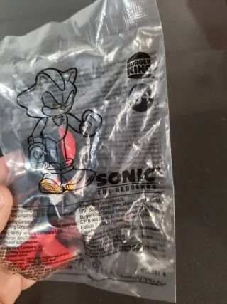 Shadow Sonic The Hedgehog Burger King 2025 Nuovo