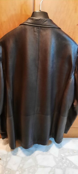 Parka de piel marrón caballero