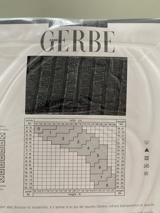 Gerbe Collant Incognito Taglia 2