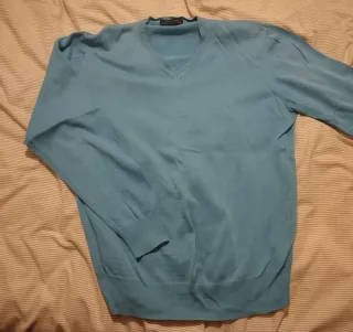 Jersey azul + camisa a cuadros