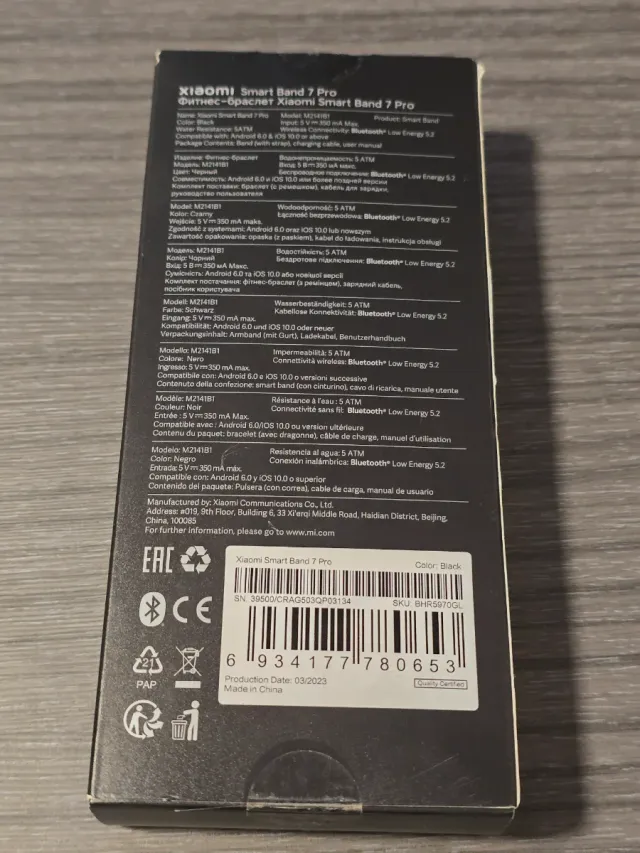 Xiaomi Smart Band 7 Pro Nero