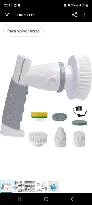 cepillo de limpieza eléctrico giratorio