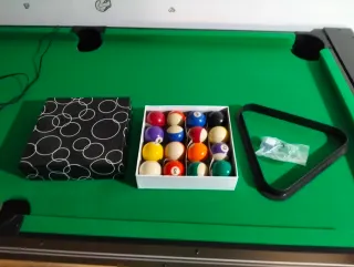 Mesa de Air Hockey con Discos y billar dos en uno