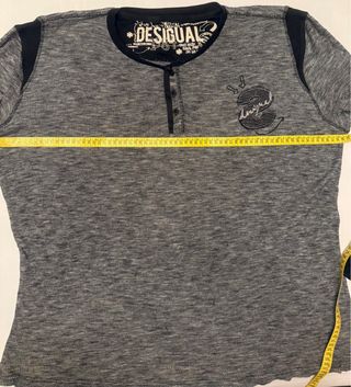 Camiseta Desigual Manga Larga Hombre Talla L