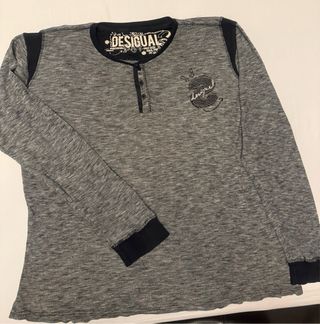 Camiseta Desigual Manga Larga Hombre Talla L