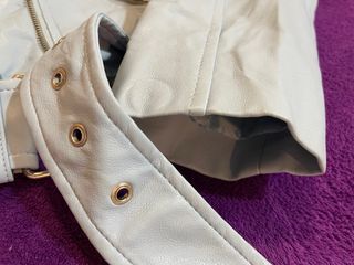 Chaqueta Biker Cuero Turquesa