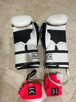 Guantes Boxeo 10 oz + Vendas Neón