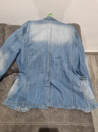 Chaqueta vaquera larga hombre