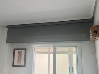 Tenda a rullo grigia traslucida 220 cm