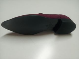 Mocasines ante morado T37 suela cuero