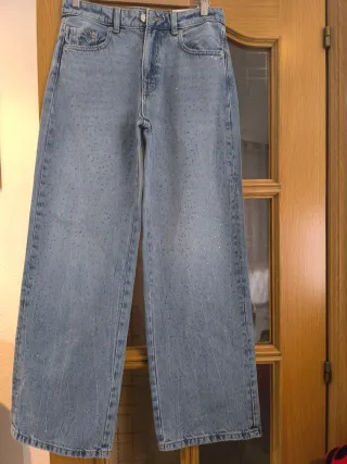 Pantalones vaqueros mujer con pedrería