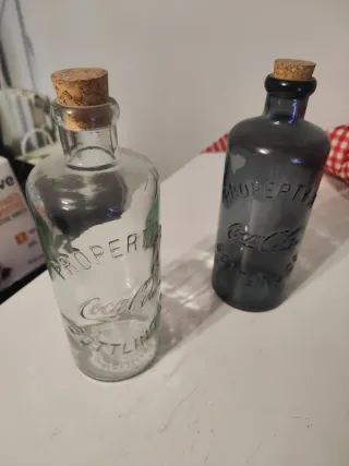 2 Botellas Coca-Cola Cristal con Corcho