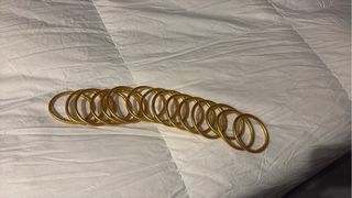 Pulseras tipo pan de oro