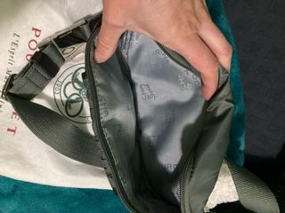 Riñonera Pourchet verde piel