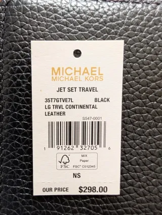 Cartera Michael Kors Negra Cremallera