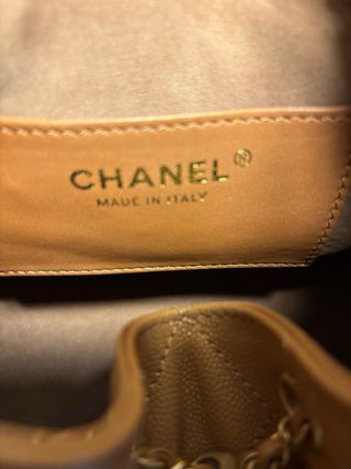 Bolso Camel Piel Granulado Nuevo