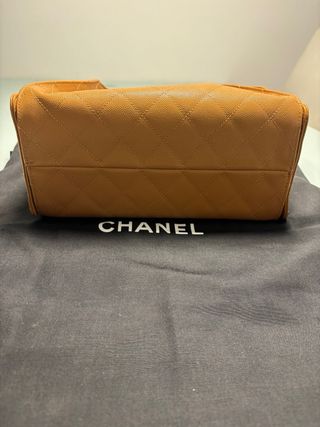 Bolso Camel Piel Granulado Nuevo