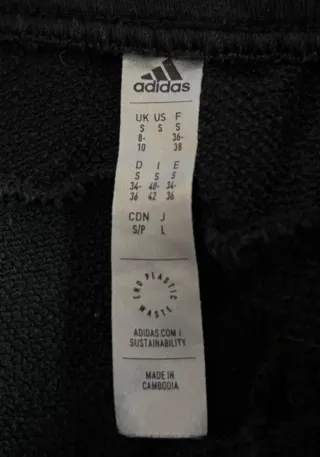 Pantalón Adidas Negro Talla S