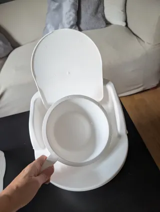 Orinal bebé con respaldo usado dos veces