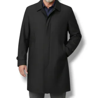 Gabardina Inglesa Hombre XL M&S Negra NUEVA