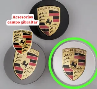 4 Tapas de Rueda Porsche fris plata y oro