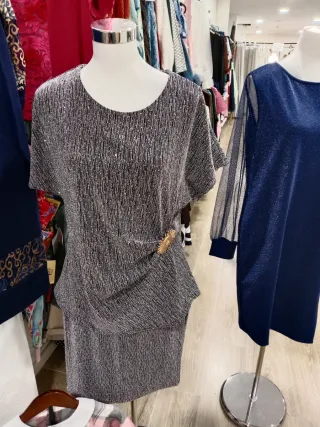 Vestido fiesta lentejuelas señora