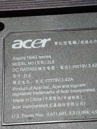 ACER Aspire 1640 series Notebook