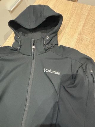 Chaqueta Columbia Neopreno Forro Polar Negra