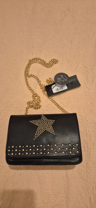 Bolso de fiesta Starlite negro con tachuelas dorad