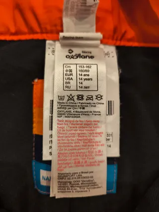 Pantalón de esquí naranja para niño