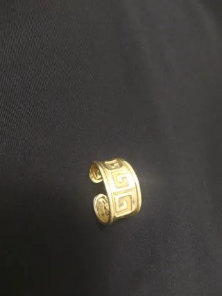 Anillo mujer oro 18k ancho 1cm. ajustable