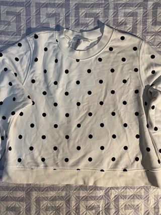 Jersey H&M lunares blanco y negro