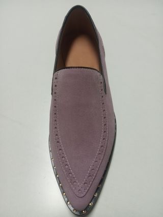 Mocasines ante suela cuero T.37