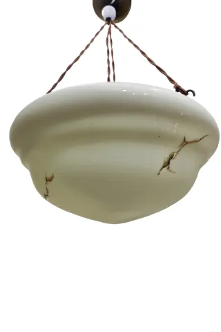 Candeeiro de teto vintage vidro e metal