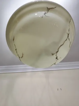 Candeeiro de teto vintage vidro e metal