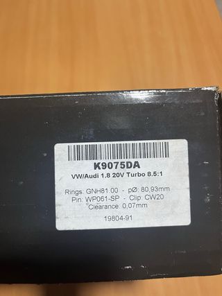 Pistones Wossner 1.8T GNH81.00