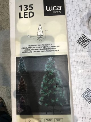 Árbol de Navidad 120cm 135 LED Fibra Óptica