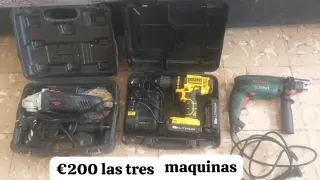 Lote 3 Herramientas Eléctricas (Taladro, Amoladora