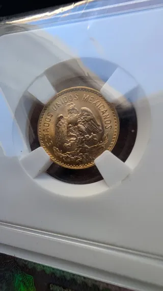 Moneda Oro 5 Pesos Mexicanos 21k 1945