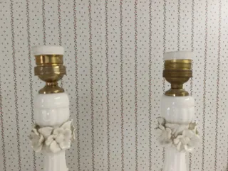 Coppia di lampade in ceramica Manises