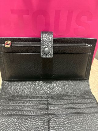Cartera Tous Negra Piel Grabada