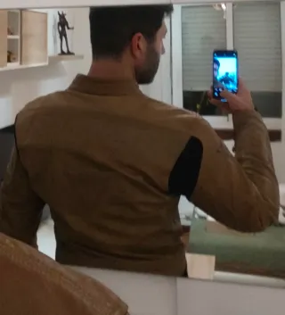 Chaqueta Cuero Moto Dainese Marrón