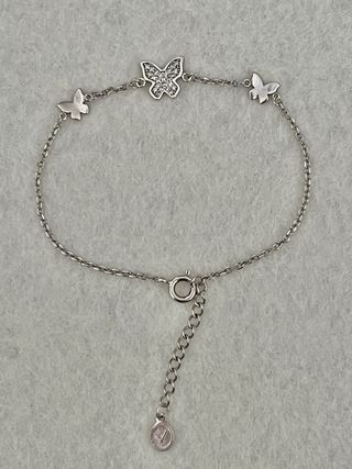 Pulsera Plata 925 Time Road Mariposas