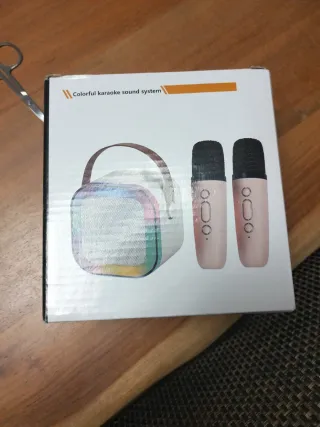 Mini Karaoke Colorato con 2 Microfoni