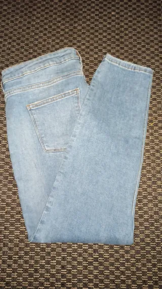 Pantalón vaquero mujer azul claro talla 46